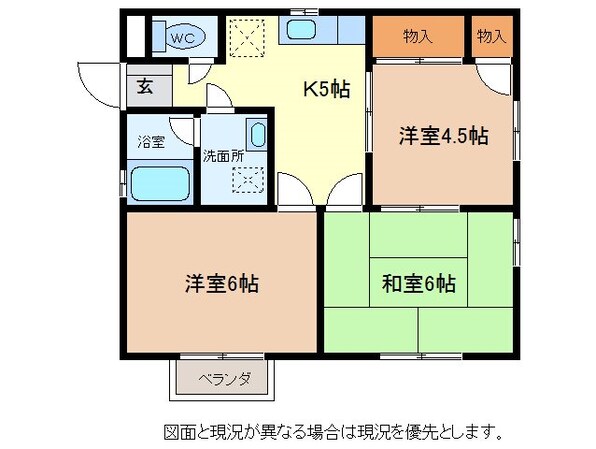 鷺ノ宮ハイツの物件間取画像